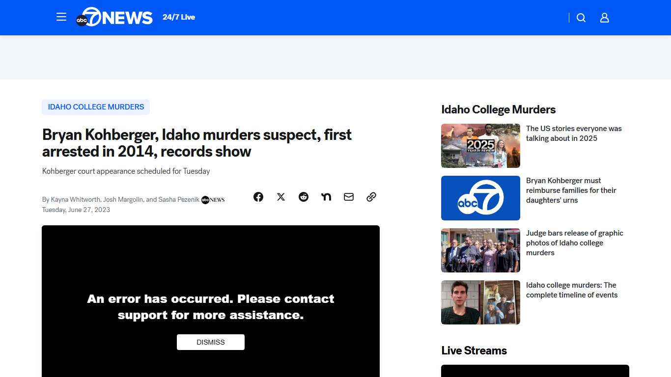 Bryan Kohberger update: Idaho murders suspect first arrested in 2014, records show - ABC7 San Francisco